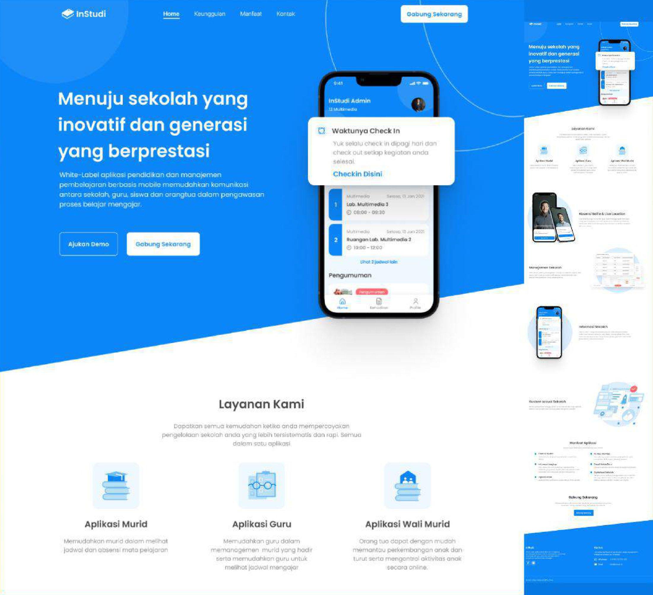 The InStudi website homepage